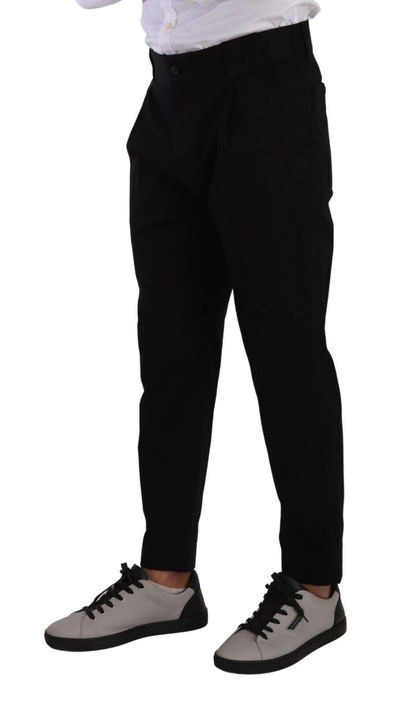 Pantalon chino en coton stretch noir de Dolce &amp; Gabbana