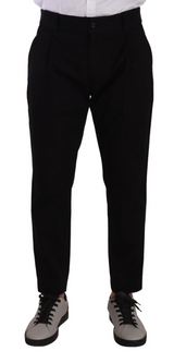 Pantalon chino en coton stretch noir de Dolce &amp; Gabbana