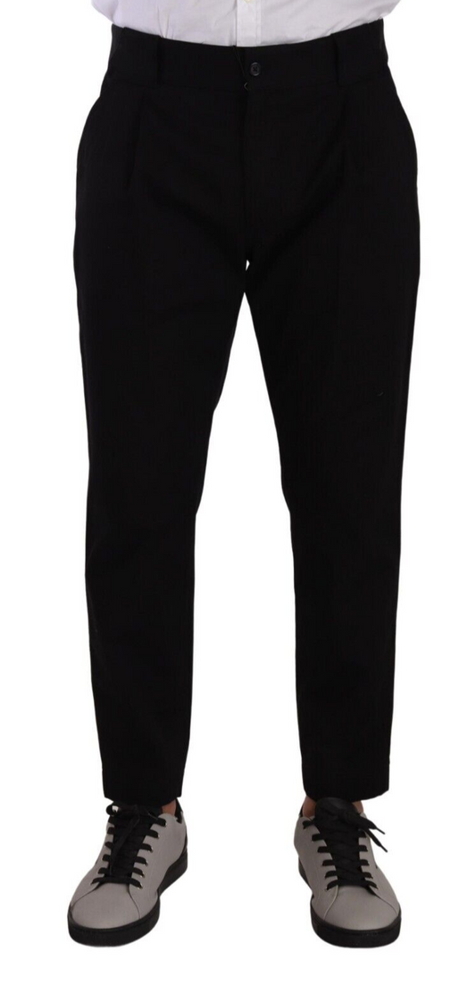 Pantalon chino en coton stretch noir de Dolce & Gabbana