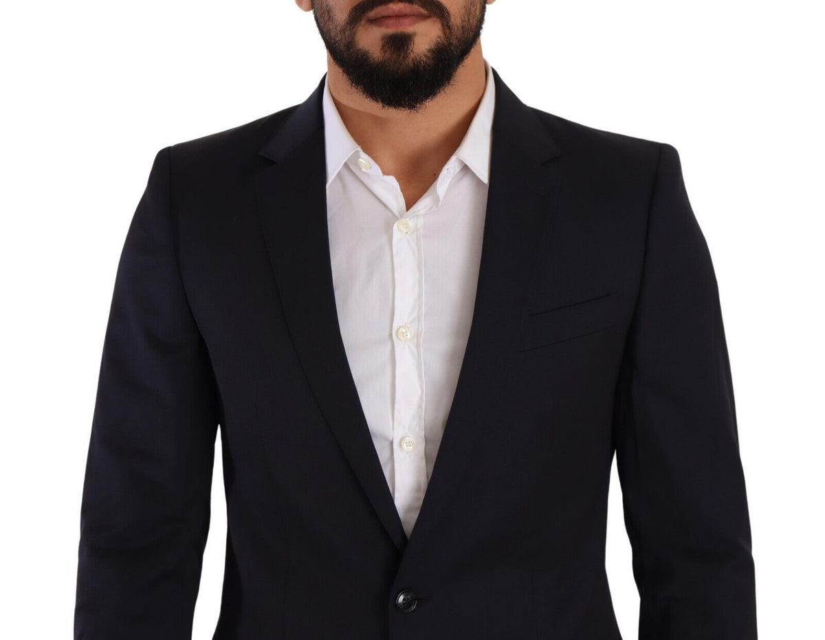 Dolce &amp; Gabbana, manteau bleu foncé à simple boutonnage, blazer MARTINI.