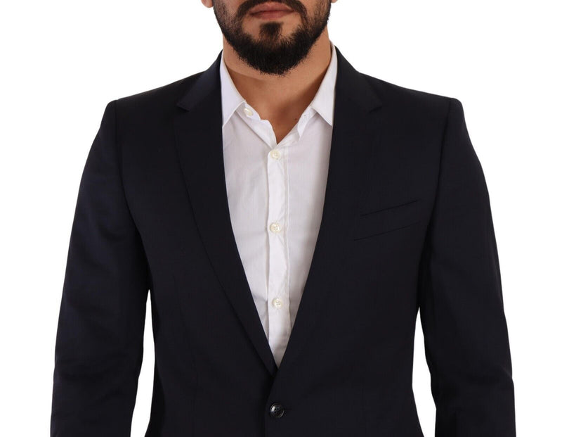 Dolce &amp; Gabbana, manteau bleu foncé à simple boutonnage, blazer MARTINI.