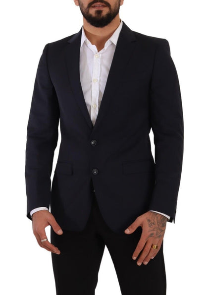 Dolce & Gabbana, manteau bleu foncé à simple boutonnage, blazer MARTINI.