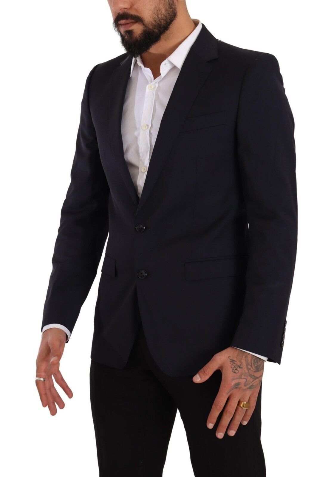 Dolce & Gabbana, manteau bleu foncé à simple boutonnage, blazer MARTINI.