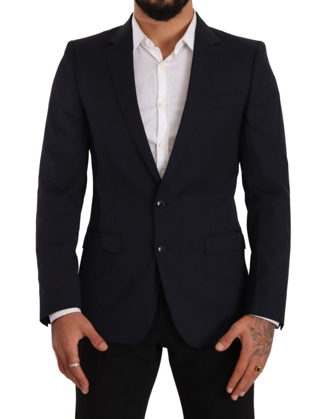Dolce & Gabbana, manteau bleu foncé à simple boutonnage, blazer MARTINI.