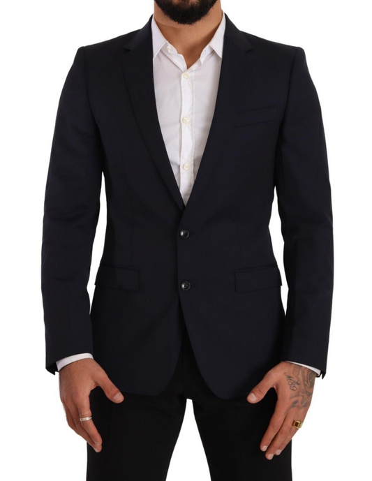 Dolce & Gabbana, manteau bleu foncé à simple boutonnage, blazer MARTINI.