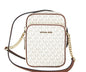 Michael Kors Jet Set Medium Vanilla PVC North South Chain Crossbody Handtas