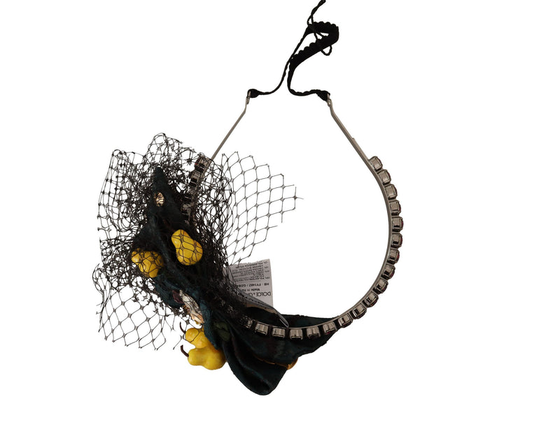 Dolce & Gabbana Purple Crystal Diadem Headband - Lemons Sicily