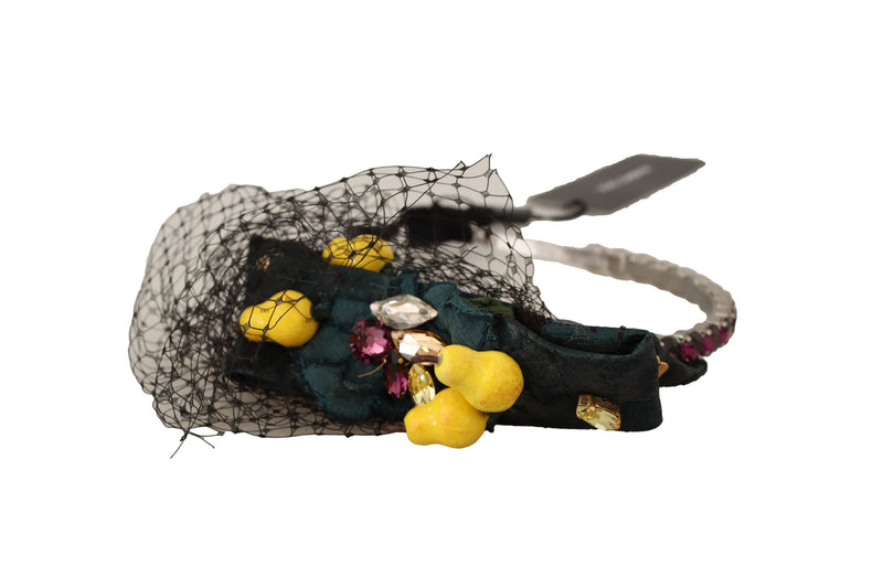 Dolce & Gabbana Purple Crystal Diadem Headband - Lemons Sicily