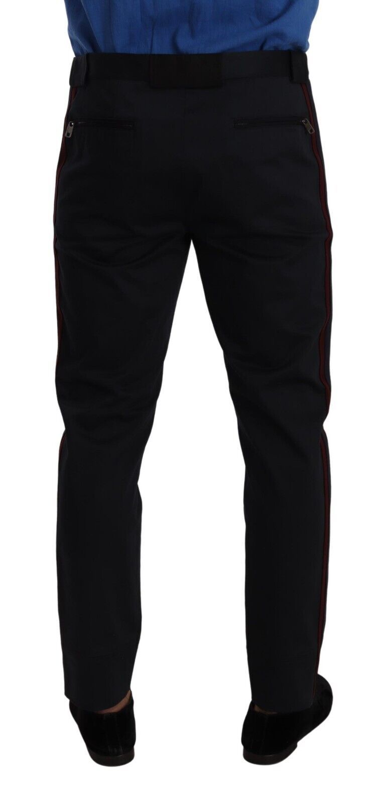 Dolce &amp; Gabbana Blauwe Bordeaux Kleurige Skinny Chino Broek van Katoen