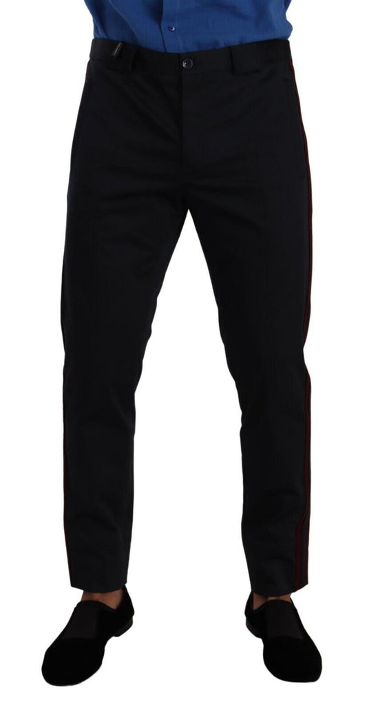 Pantalon chino skinny en coton bleu Bordeaux de Dolce & Gabbana