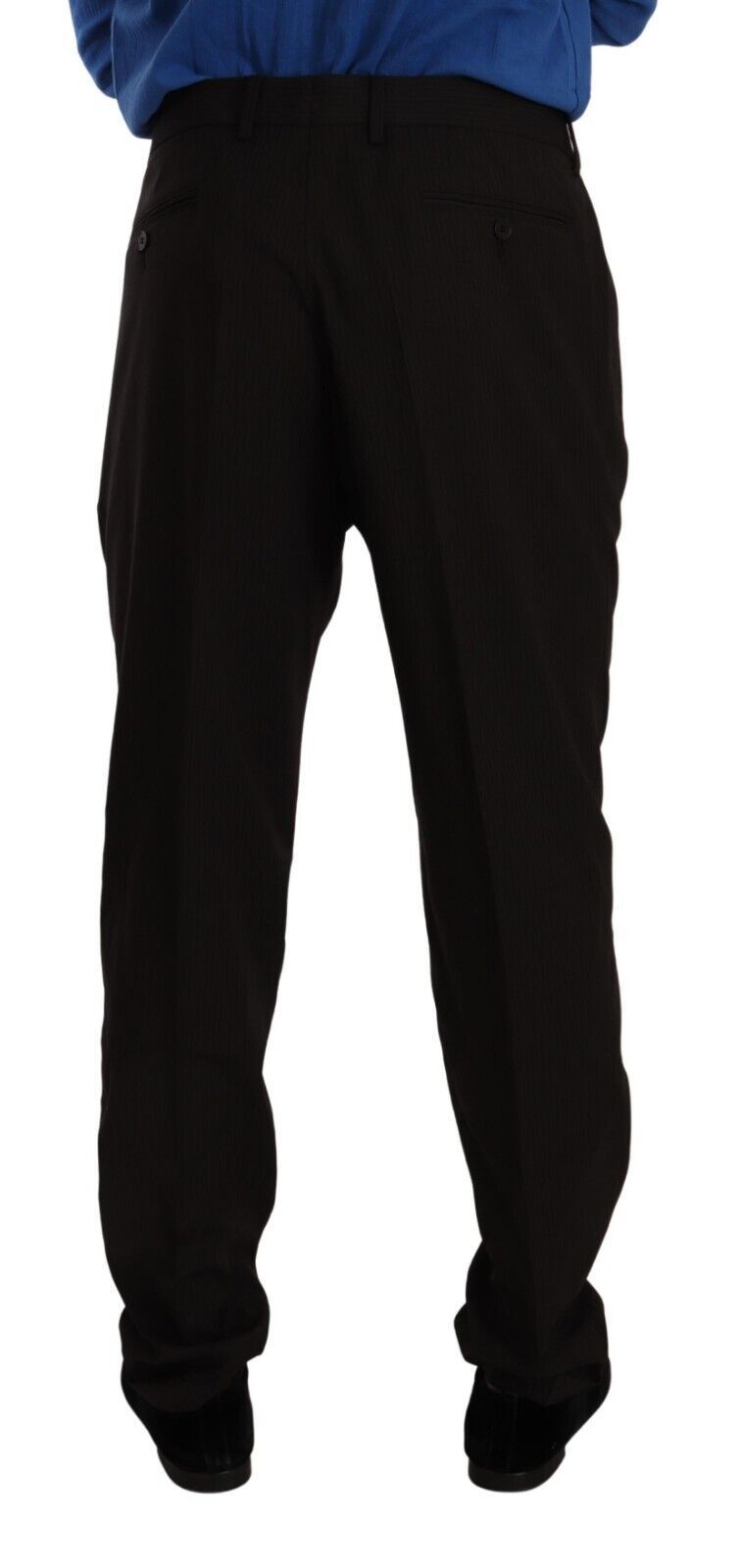 Pantalon tailleur slim en laine marron de Dolce &amp; Gabbana