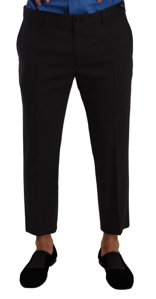 Pantalon-jupette en laine gris bordeaux de Dolce & Gabbana