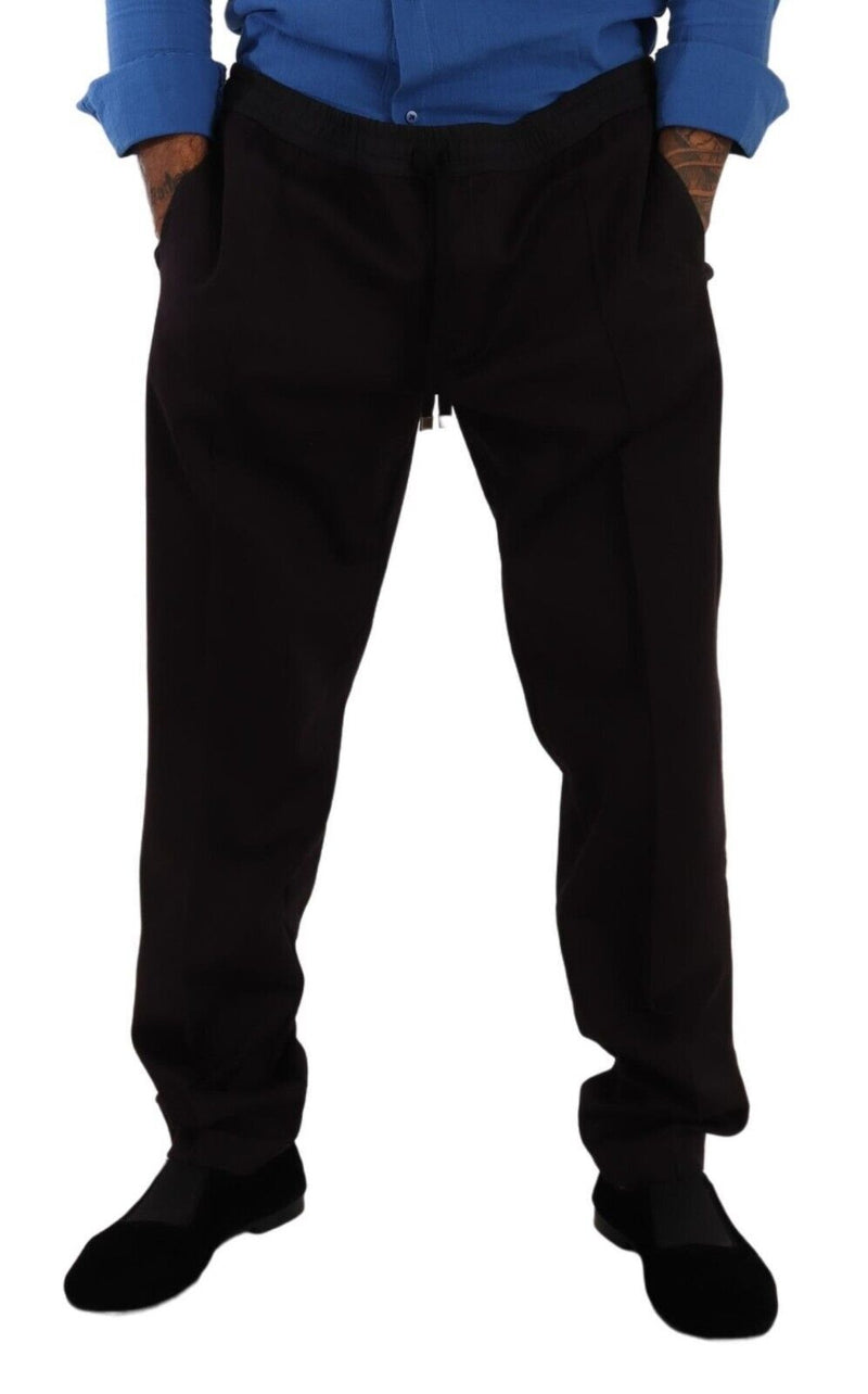 Pantalon slim en coton bordeaux pour homme de Dolce &amp; Gabbana