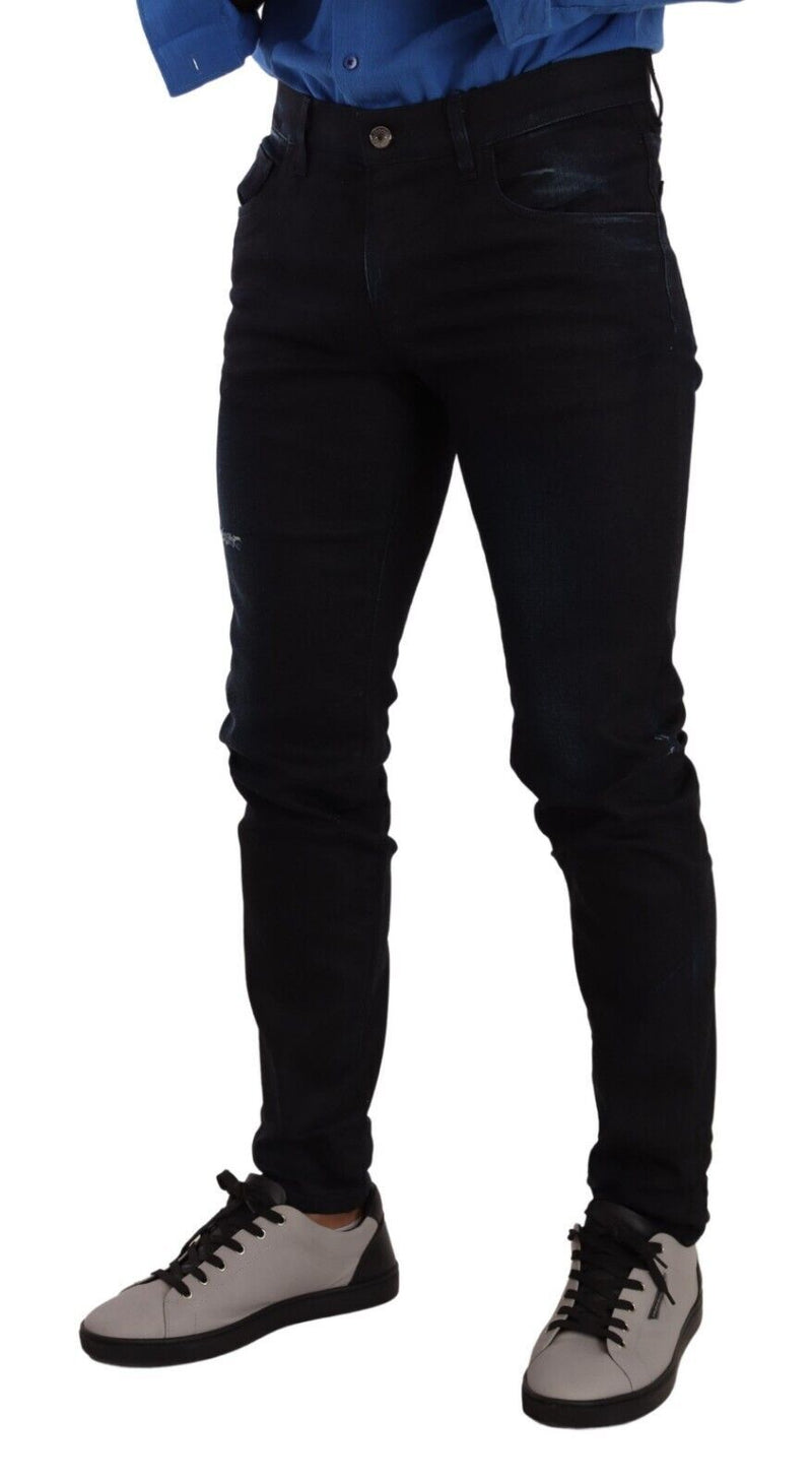 Jean skinny en coton stretch bleu Dolce &amp; Gabbana