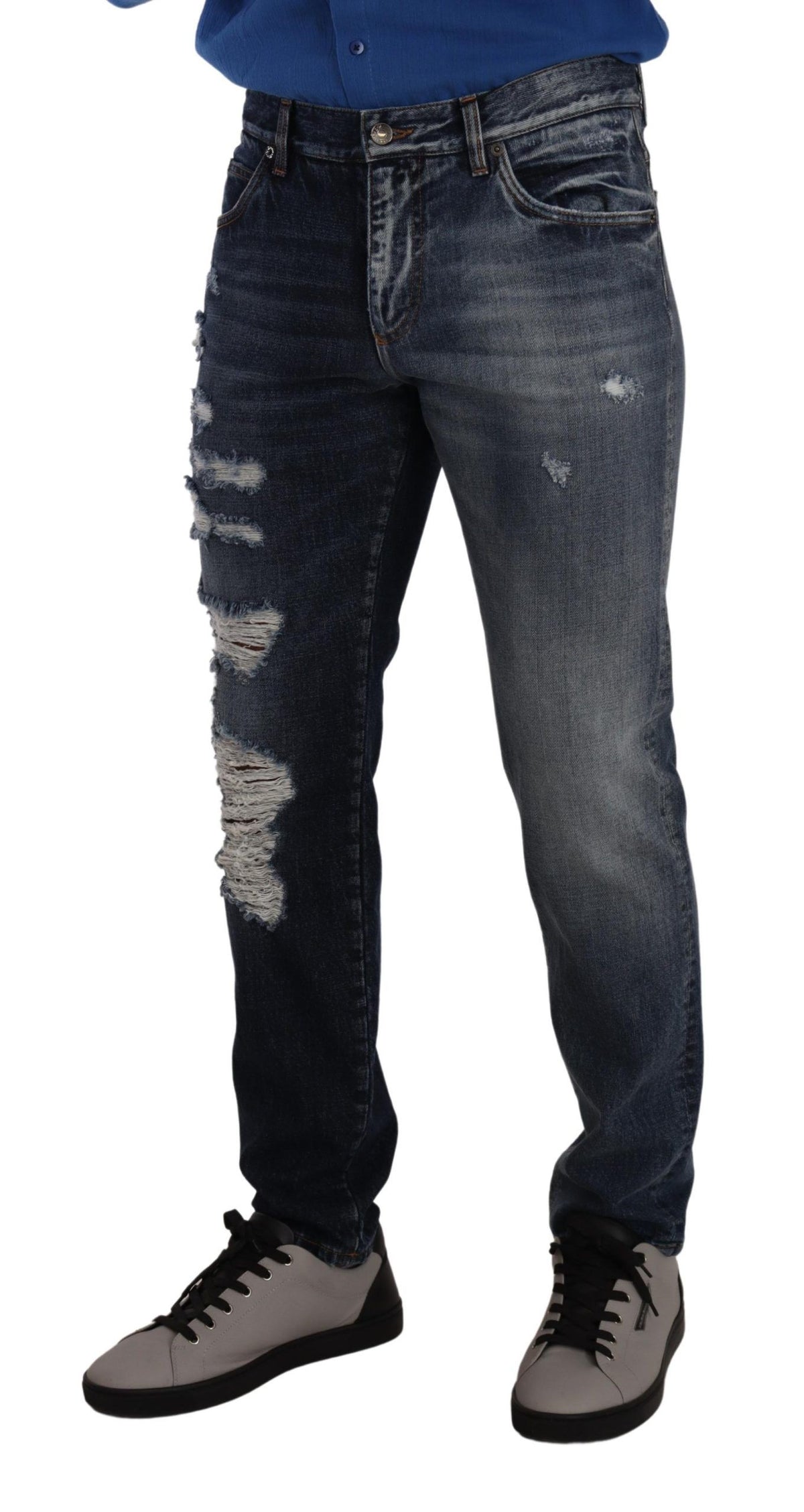 Jeans en jean bleu en coton classique de Dolce &amp; Gabbana