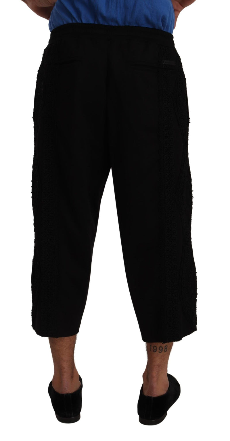 Shorts Torero en coton noir de Dolce &amp; Gabbana