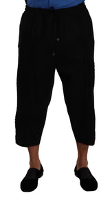 Shorts Torero en coton noir de Dolce &amp; Gabbana