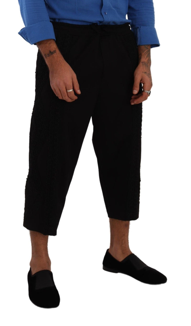 Pantalon court Torero noir en coton de Dolce &amp; Gabbana