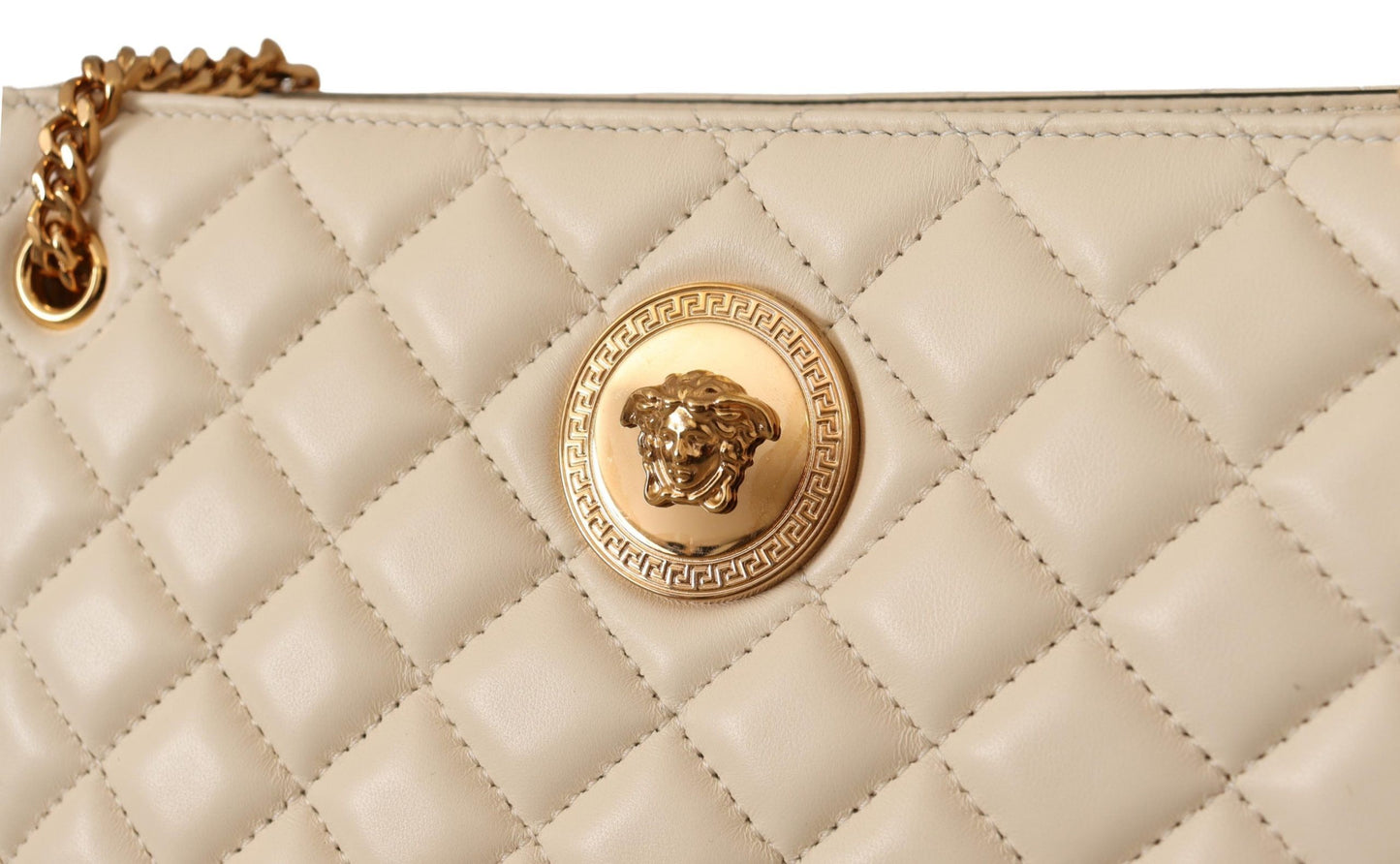 Sac fourre-tout élégant en cuir nappa matelassé Versace