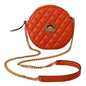 Sac bandoulière rond élégant en cuir nappa Versace