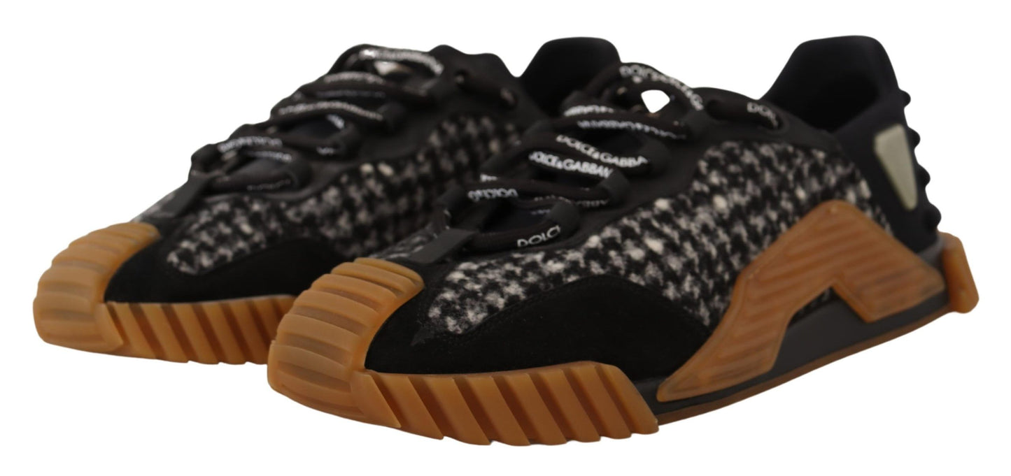 Sneakers NS1 en tissu noir et blanc à lacets de Dolce & Gabbana