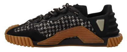 Sneakers NS1 en tissu noir et blanc à lacets de Dolce & Gabbana