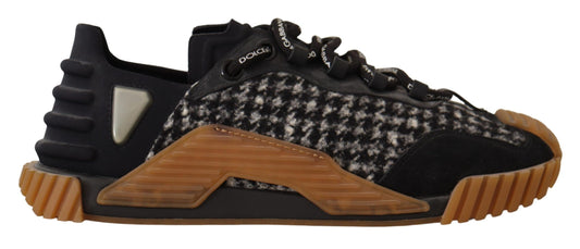 Sneakers NS1 en tissu noir et blanc à lacets de Dolce & Gabbana