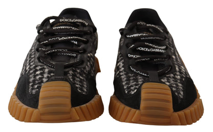 Sneakers NS1 en tissu noir et blanc à lacets de Dolce & Gabbana