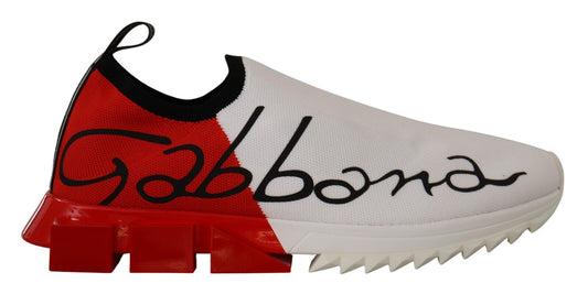 Sneakers-sandales Sorrento blanches et rouges Dolce & Gabbana