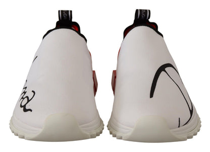 Sneakers-sandales Sorrento blanches et rouges Dolce & Gabbana