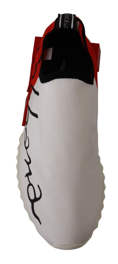 Sneakers-sandales Sorrento blanches et rouges Dolce & Gabbana