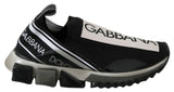 Sneakers Sorrento en cuir et textile noir et blanc de Dolce & Gabbana