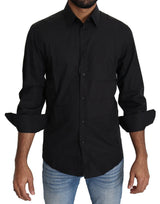 Chemise habillée noire en coton pour homme Dolce &amp; Gabbana