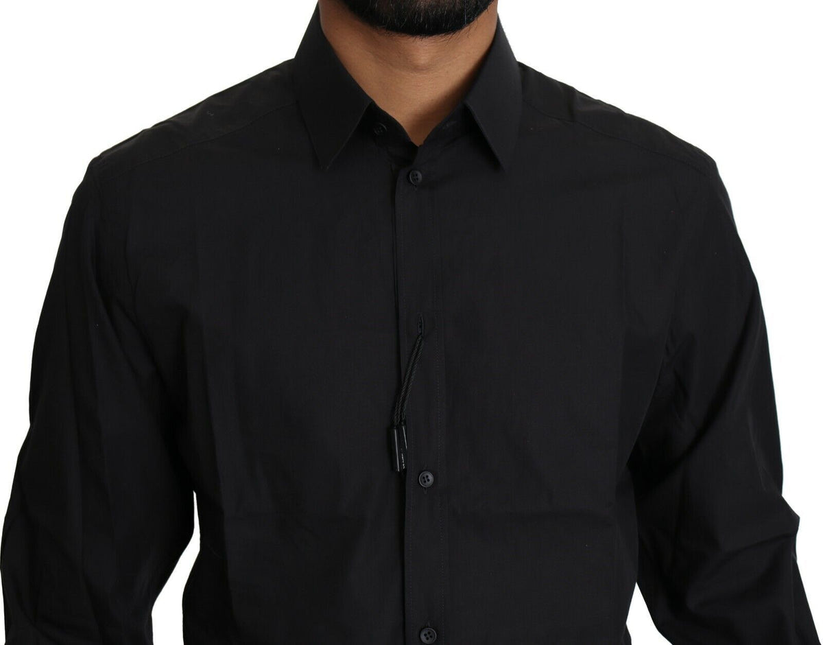 Chemise habillée noire en coton pour homme Dolce &amp; Gabbana