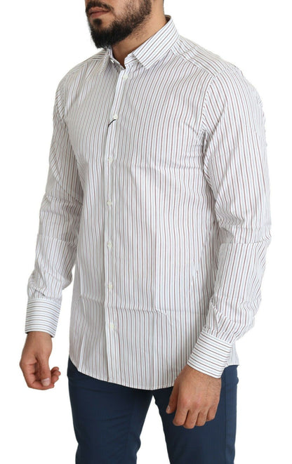 Chemise MARTINI blanche à rayures, style formel, Dolce & Gabbana