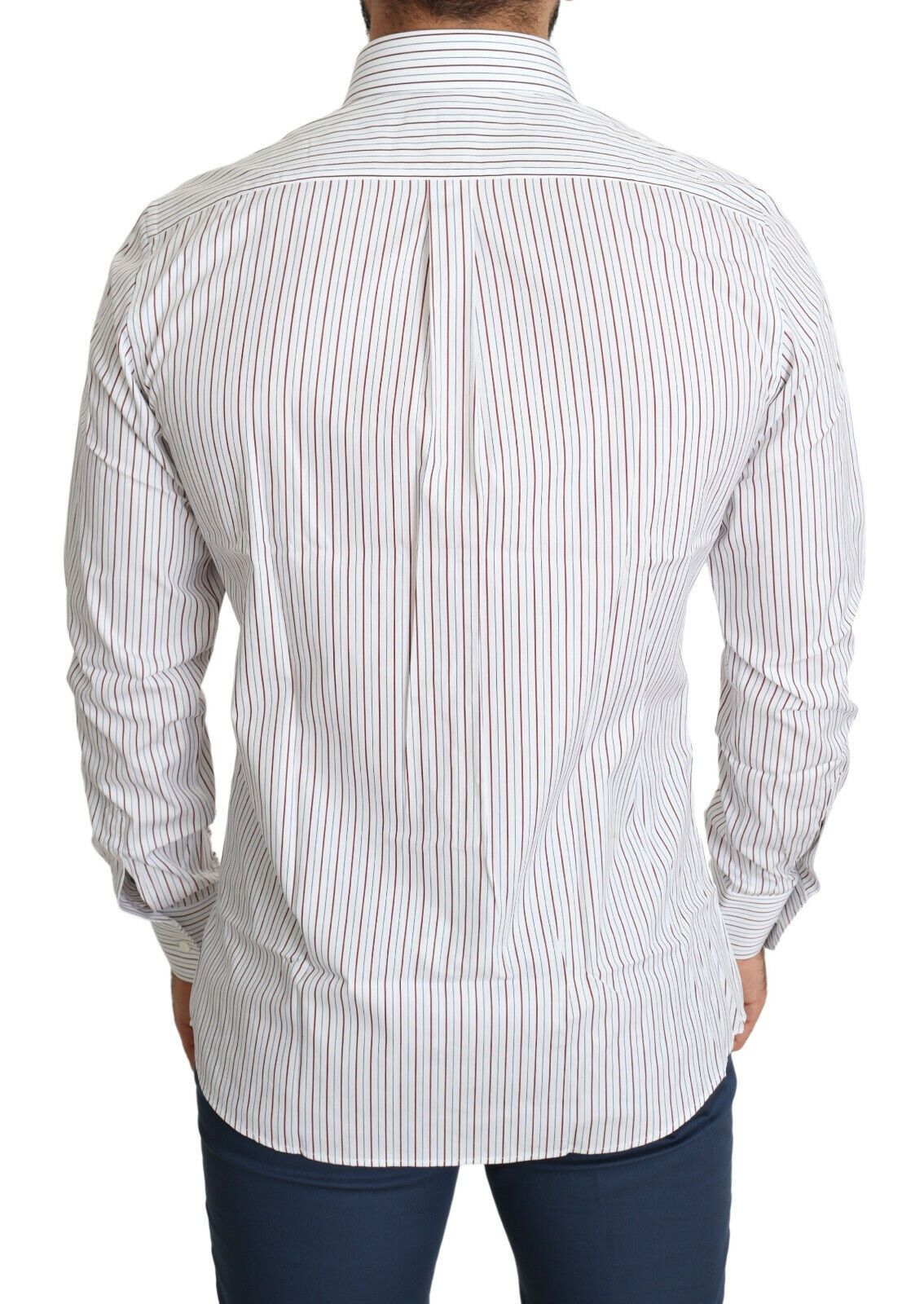 Chemise MARTINI blanche à rayures, style formel, Dolce &amp; Gabbana