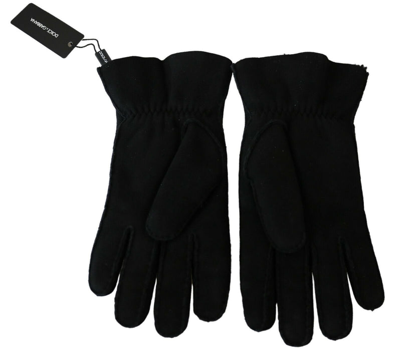 Dolce & Gabbana zwarte leren motorhandschoenen