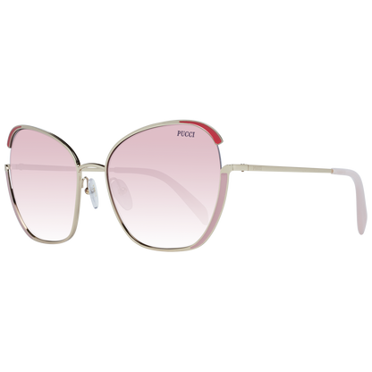 Lunettes de soleil Emilio Pucci dorées pour femme