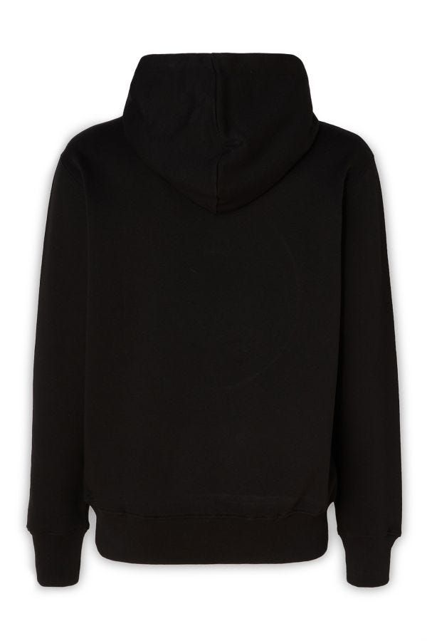 Superbe sweat-shirt en coton noir à capuche de Versace Jeans