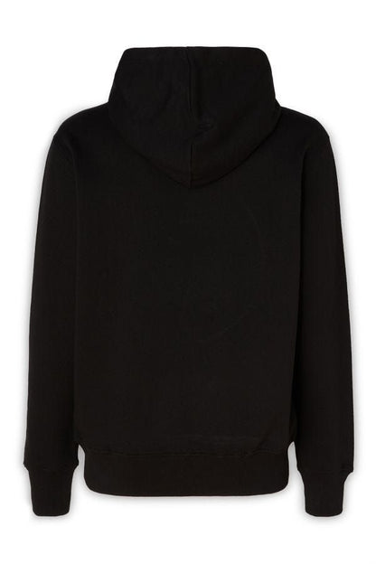 Superbe sweat-shirt en coton noir à capuche de Versace Jeans