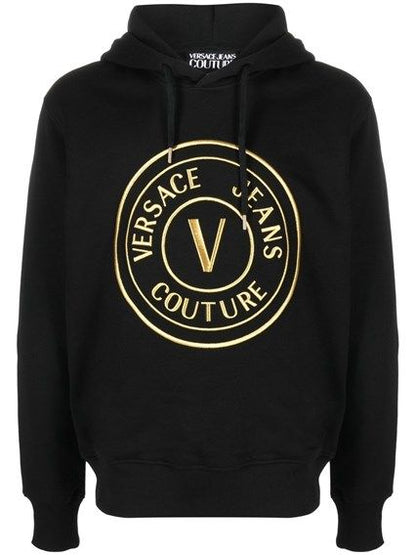 Sweat à capuche noir Versace Jeans Chic