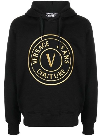 Sweat à capuche noir Versace Jeans Chic