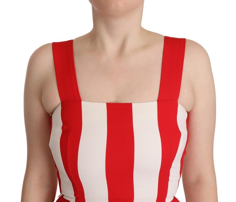 Robe A-ligne Dolce & Gabbana Rouge et Blanc en Stretch