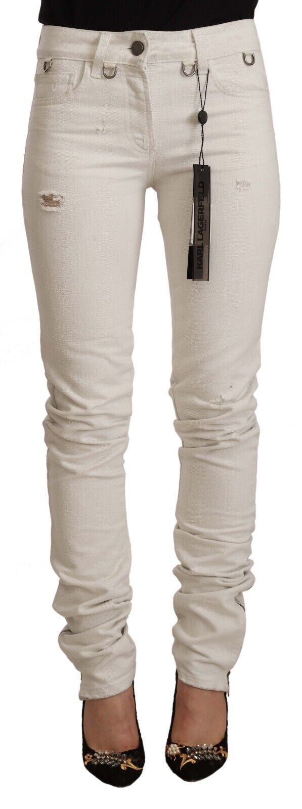 Jean Slim Fit Blanc Karl Lagerfeld en Coton
