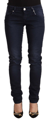 Acht Blue Washed Low Waist Slim Fit Denim Jeans