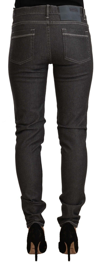 Jeans skinny taille basse, coupe slim, en jean noir Acht