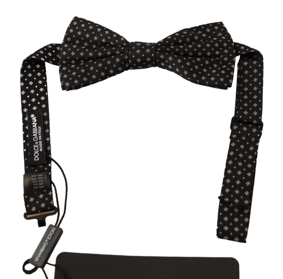 Cravate papillon ajustable noire 100 % soie Dolce &amp; Gabbana