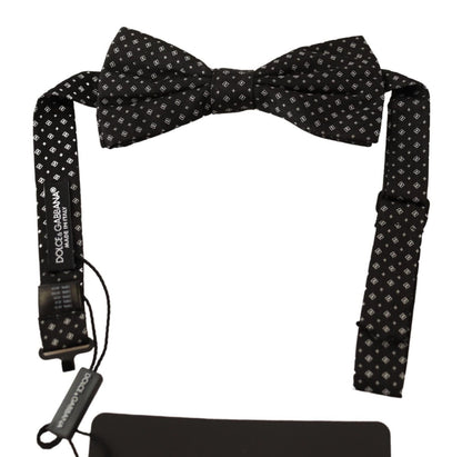 Cravate papillon ajustable noire 100 % soie Dolce & Gabbana