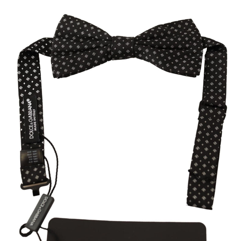 Cravate papillon ajustable noire 100 % soie Dolce &amp; Gabbana
