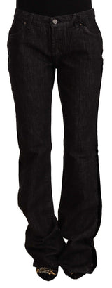 GF Ferre Jean Bootcut Noir Taille Moyenne en Denim 100% Coton